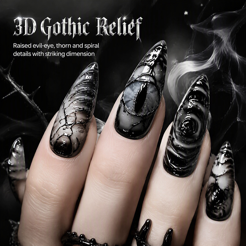 Готические накладные ногти Sti – обзор и цена Nail Art Press On