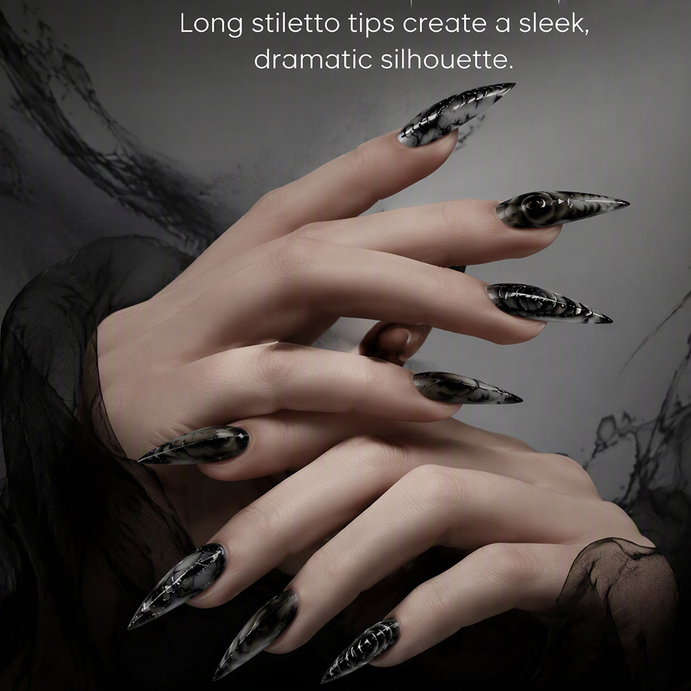 Готические накладные ногти Sti – обзор и цена Nail Art Press On