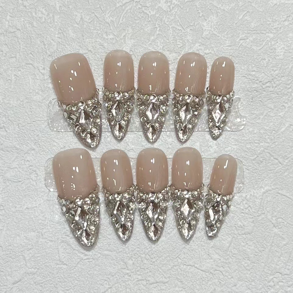 10 шт. накладных ногтей с блес – обзор и цена Nail Art Press On