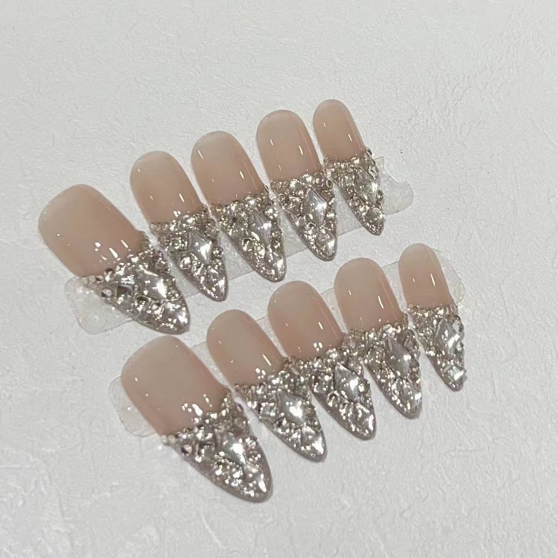 10 шт. накладных ногтей с блес – обзор и цена Nail Art Press On